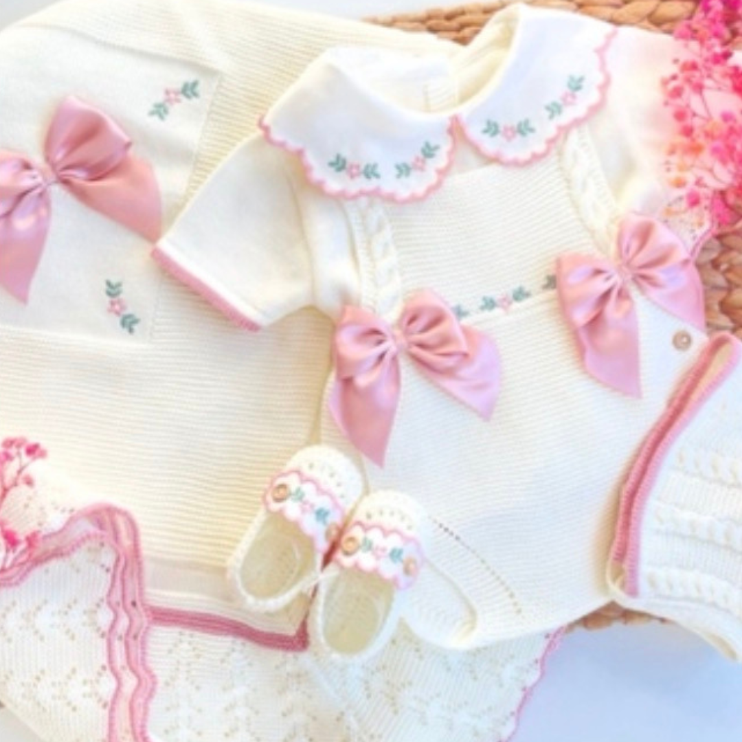 Pack Ranita Paula Flores - Baby Clothes - Knitted Dresses