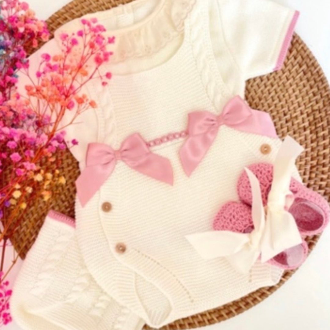 Ranita Paula 4 Piezas - Ropa para Bebés - Vestidos Tejidos