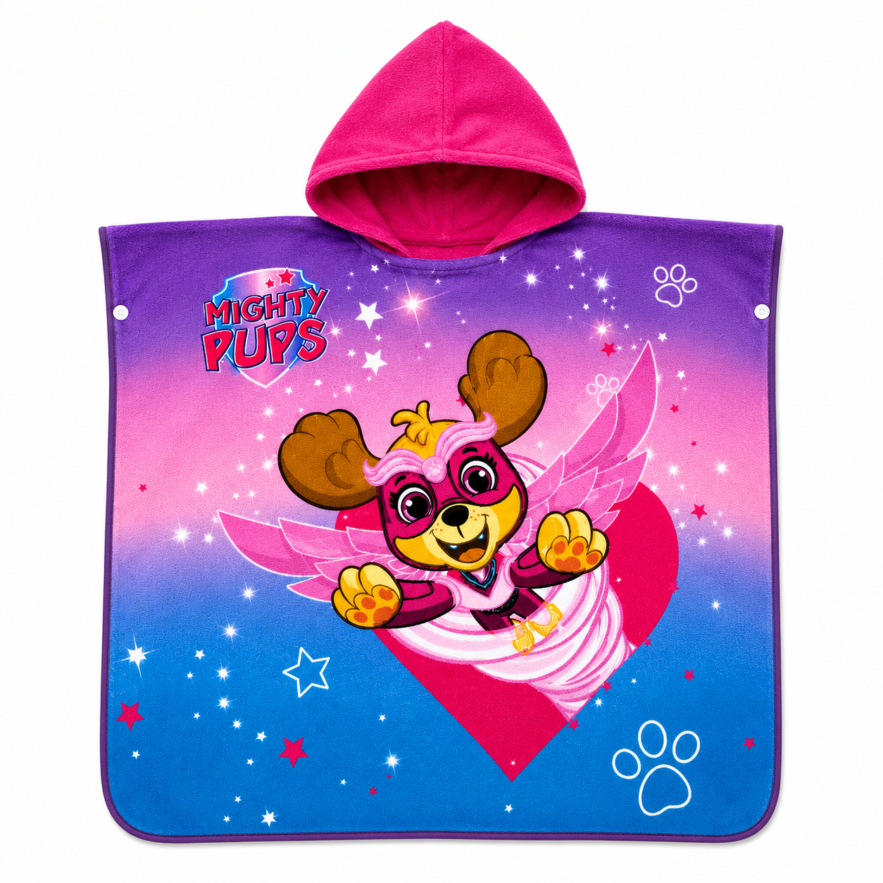 Toalla Poncho Infantil Mighty Pups con Capucha