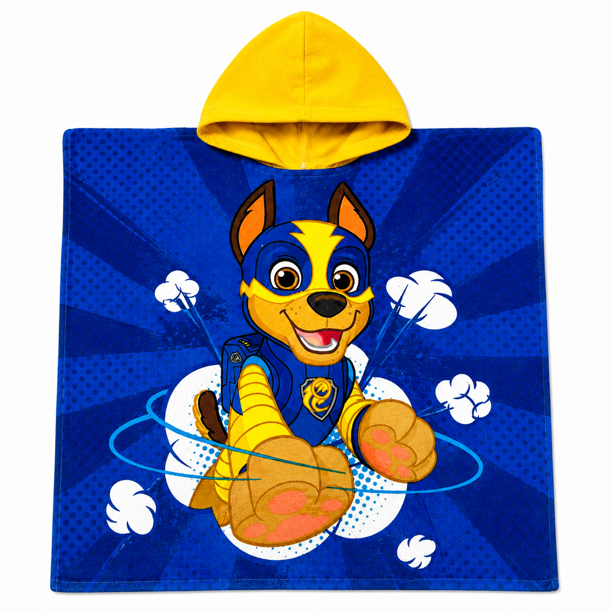 Toalla Poncho Infantil con Capucha – Superhéroe Perrito