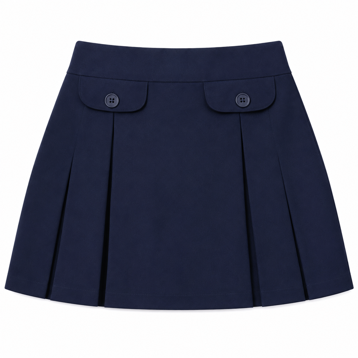 School - Skirt with Elastic (Two Buttons)