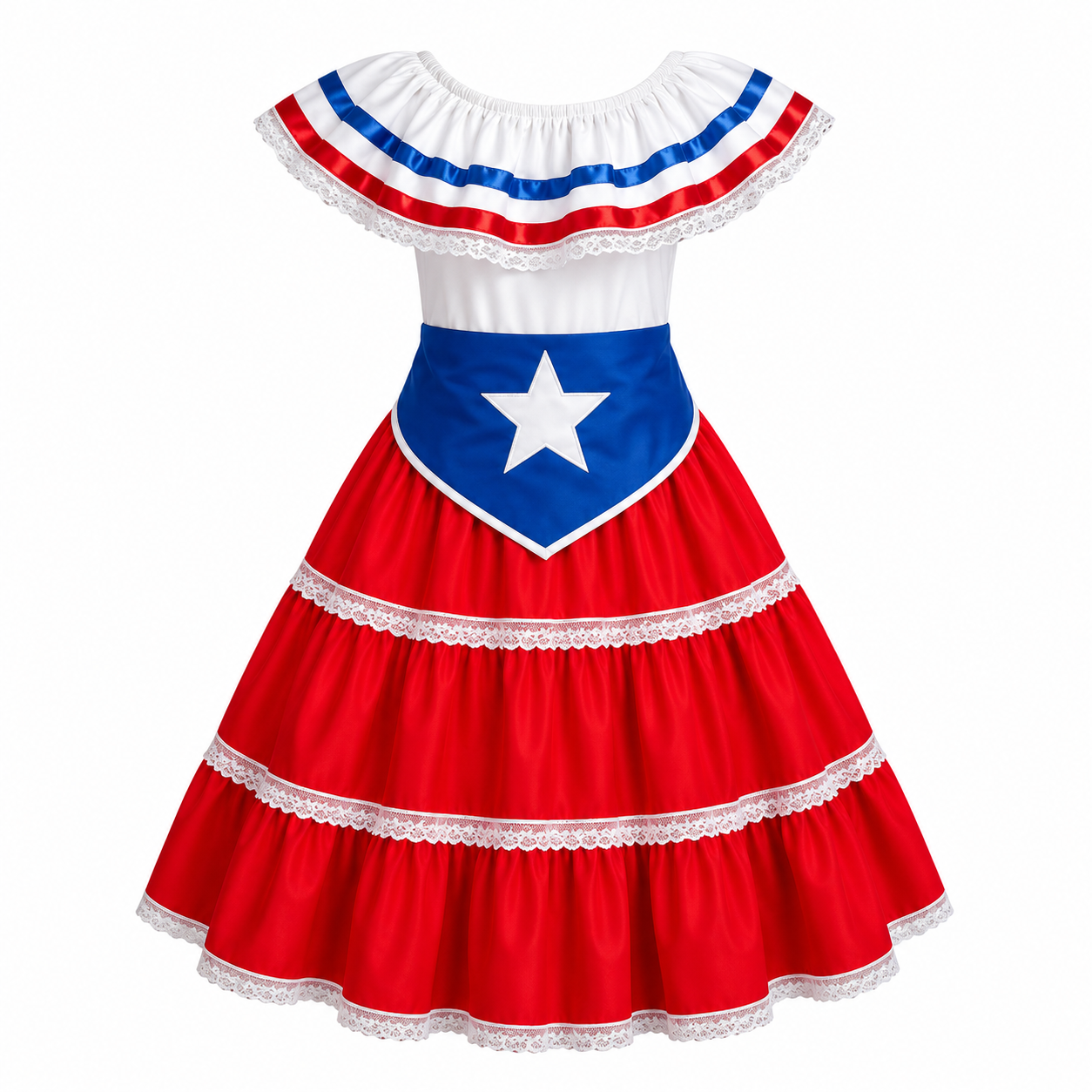 Vestimenta Típica - Bandera Falda Roja
