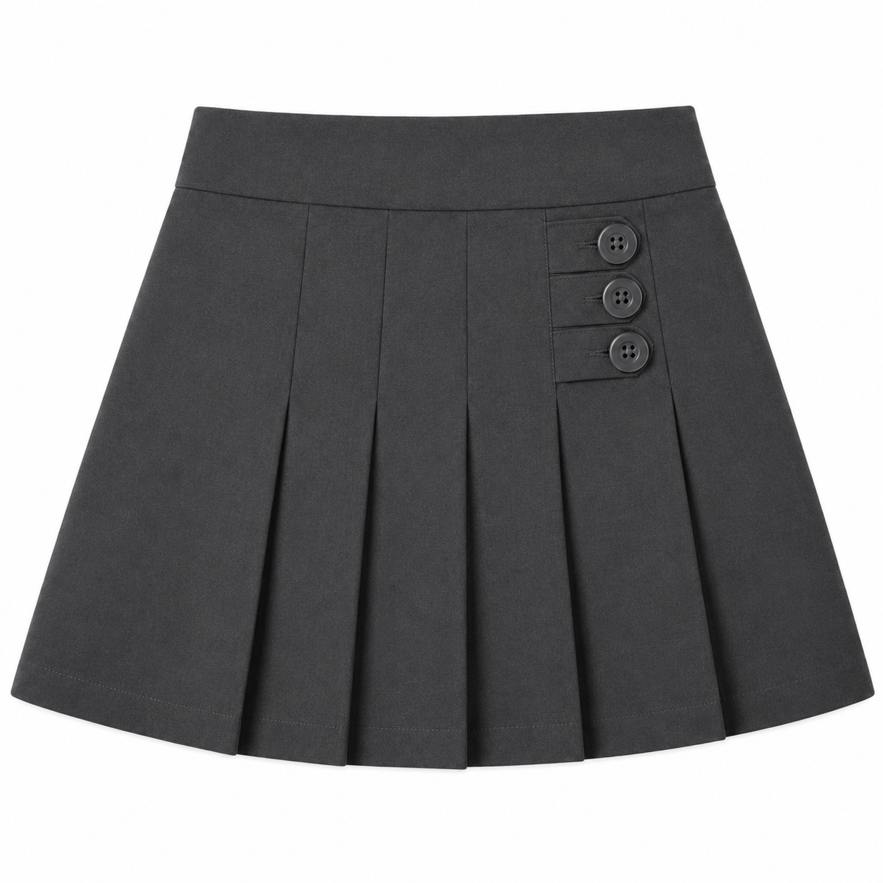 School - Skirt with Elastic (Three buttons)