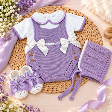 Ranita Paula 4 Piezas - Ropa para Bebés - Vestidos Tejidos