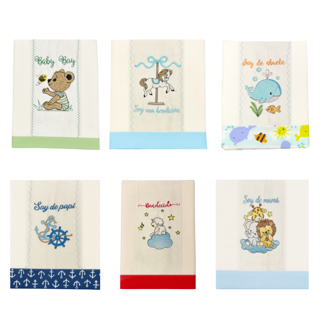 Paños Bordados a Mano para Niños
