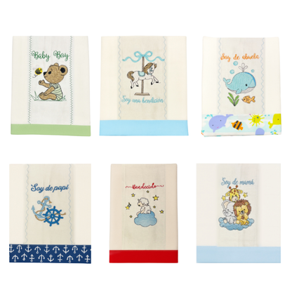 Paños Bordados a Mano para Niños