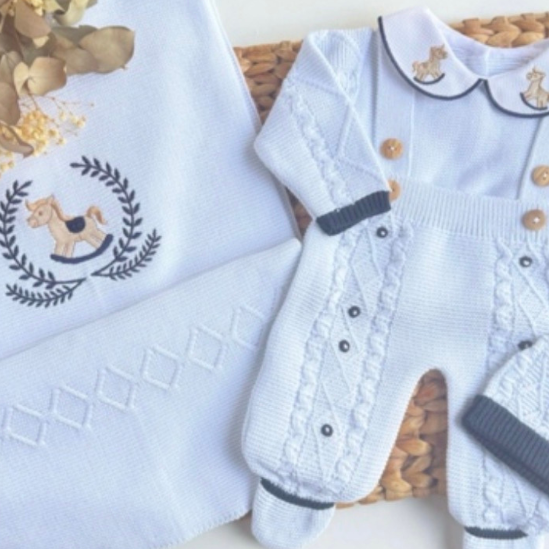 Pack Peto Largo Caballito - Ropa para Bebés - Vestidos Tejidos (Niños)