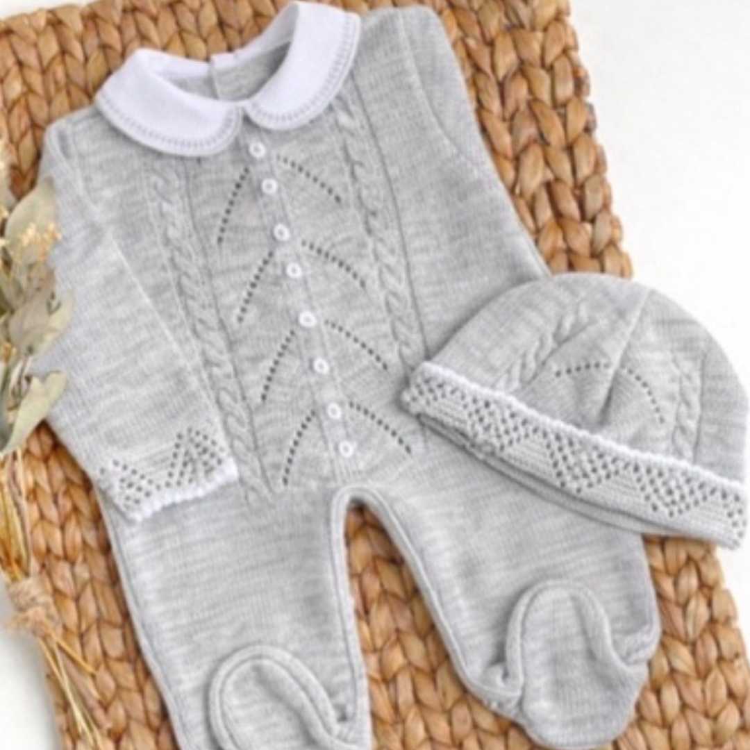 Pélele con Gorro - Ropa para Bebés - Vestidos Tejidos (Niños)