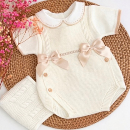 Ranita Paula 3 Piezas - Ropa para Bebés - Vestidos Tejidos
