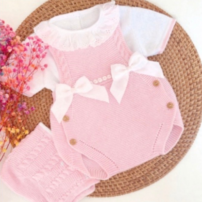 Ranita Paula 3 Piezas - Ropa para Bebés - Vestidos Tejidos