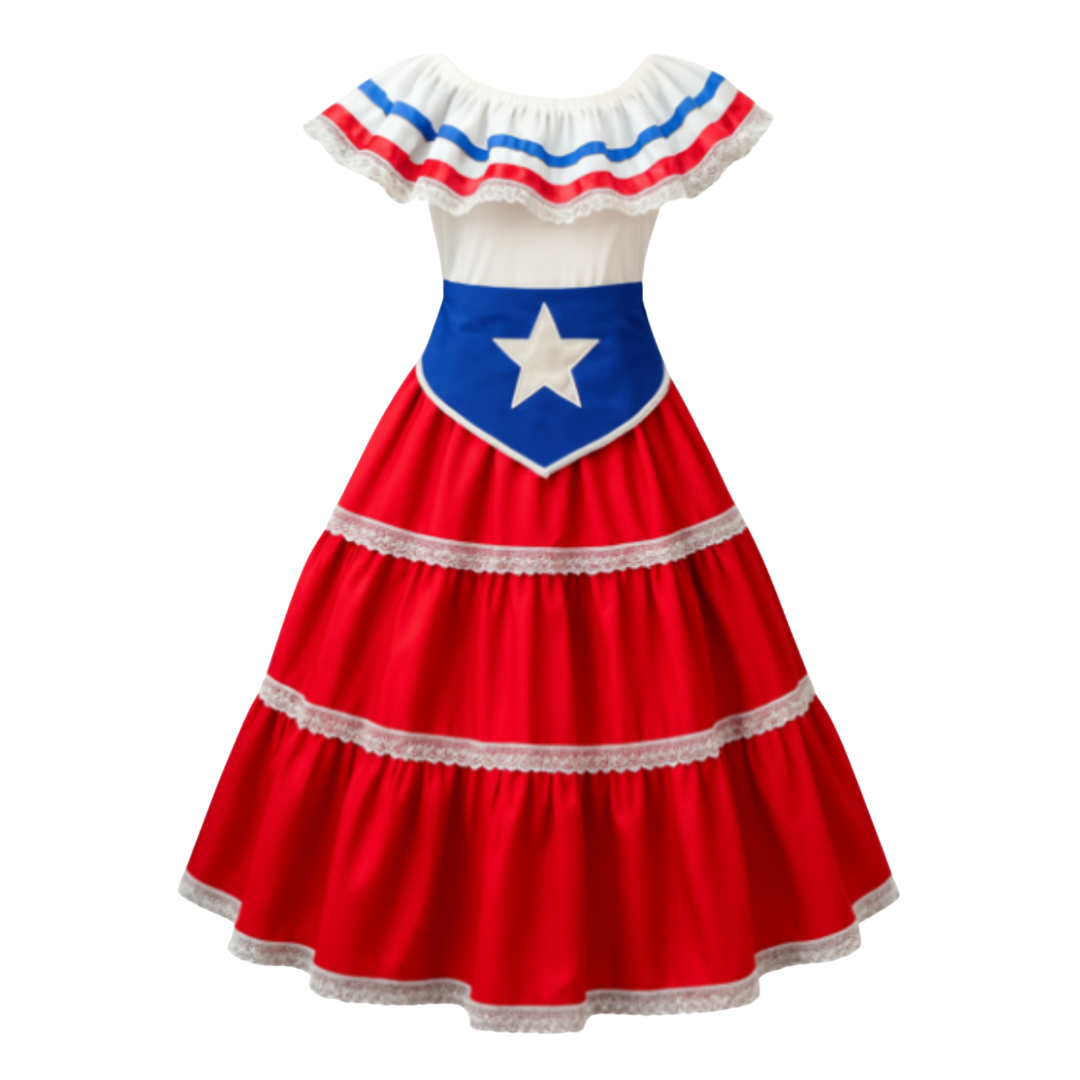 Vestimenta Típica - Bandera Falda Roja