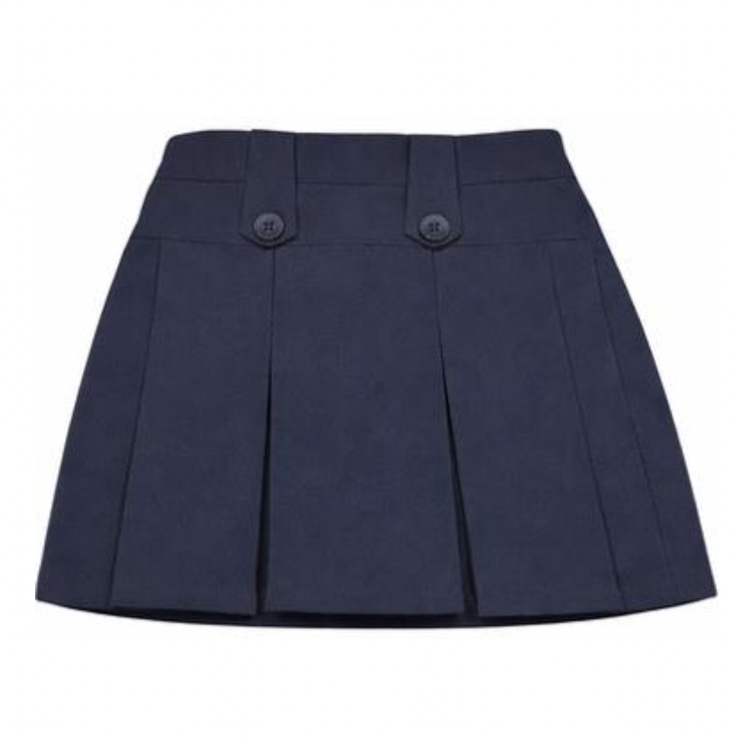 Falda Escolar con Elástico y Dos Botones