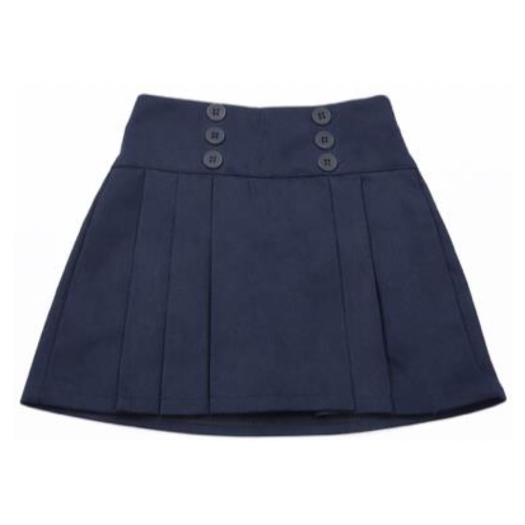 Falda Escolar con Elástico y Seis Botones