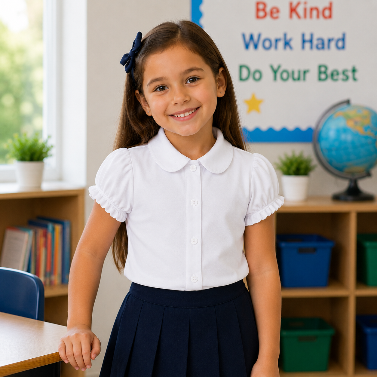 Blusa Escolar para Niñas