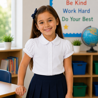 Blusa Escolar para Niñas