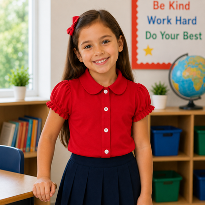 Blusa Escolar para Niñas