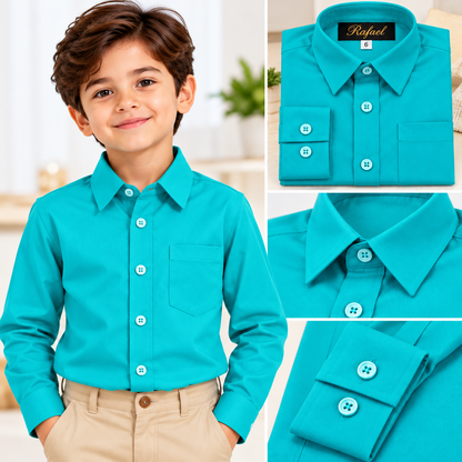 Camisa de Vestir Rafael para Niño – Manga Larga | Variedad de Colores