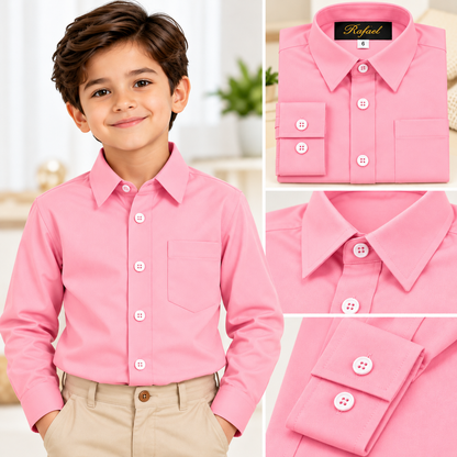Camisa de Vestir Rafael para Niño – Manga Larga | Variedad de Colores