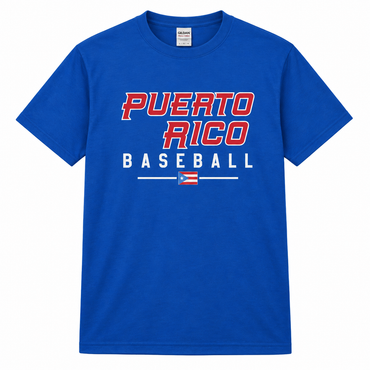 T-Shirt Infantil Puerto Rico Baseball – Azul Royal