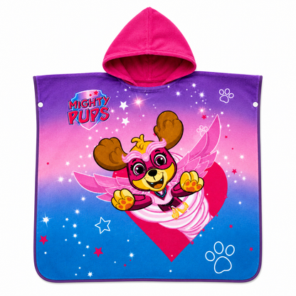 Toalla Poncho Infantil Mighty Pups con Capucha