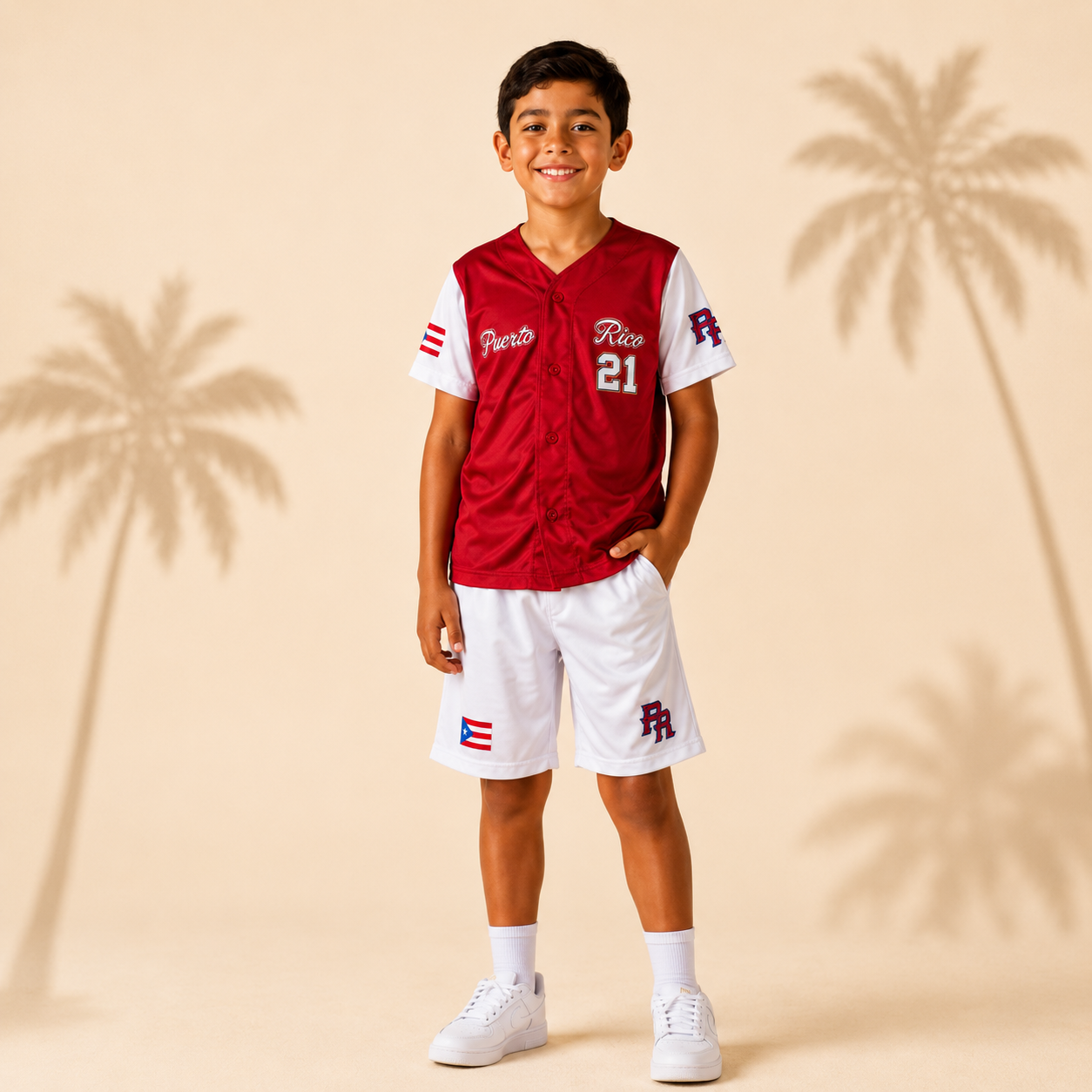 Set Deportivo Niño Puerto Rico #21 – Inspirado en Roberto Clemente