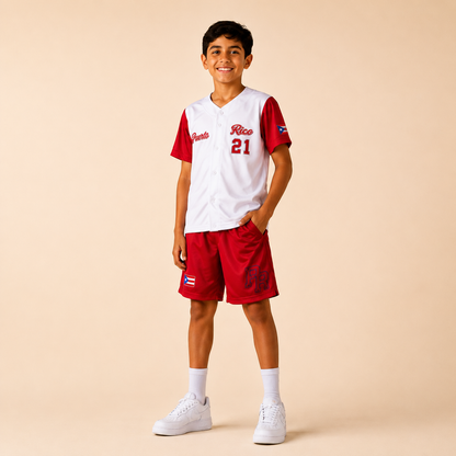 Set Deportivo Niño Puerto Rico #21 – Inspirado en Roberto Clemente