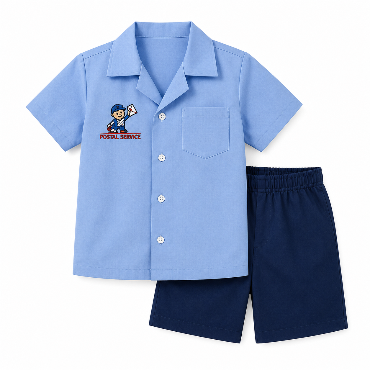 Disfraz de Cartero para Niños – Set con Camisa y Pantalón Corto