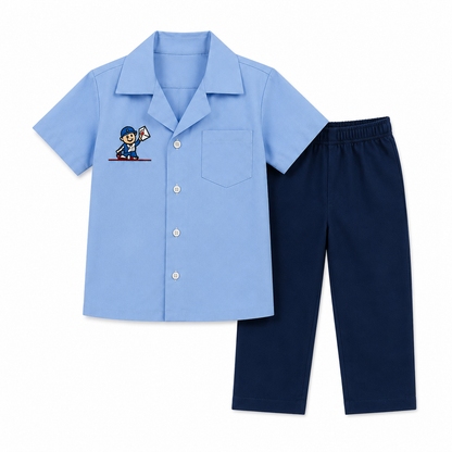Disfraz de Cartero para Niño – Set con Camisa y Pantalón Largo