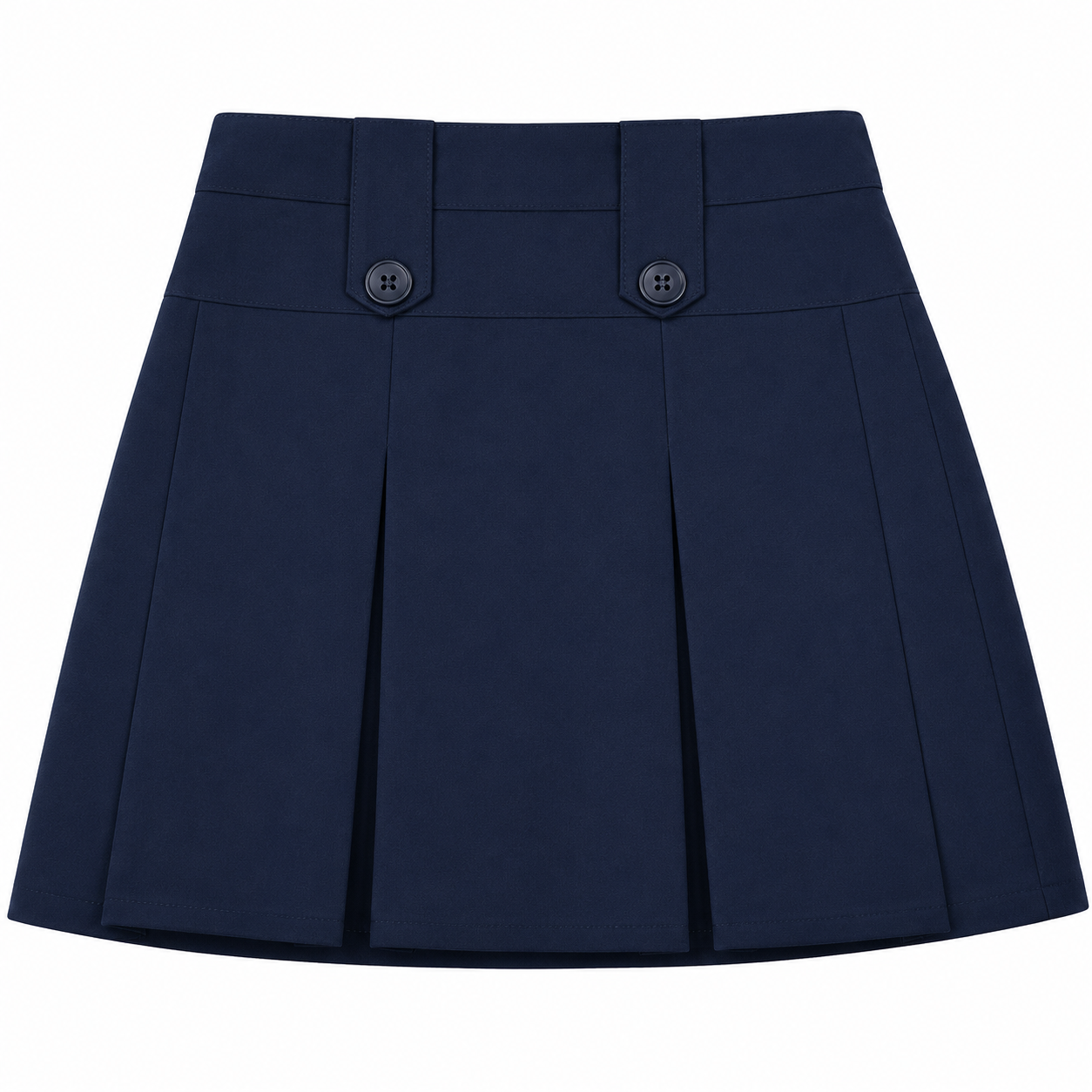 School - Skirt with Elastic (Two Buttons)