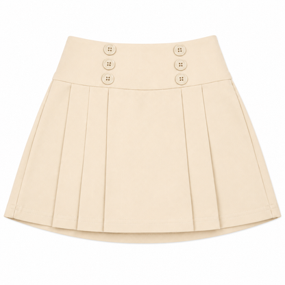 School - Skirt with Elastic (Six Buttons)