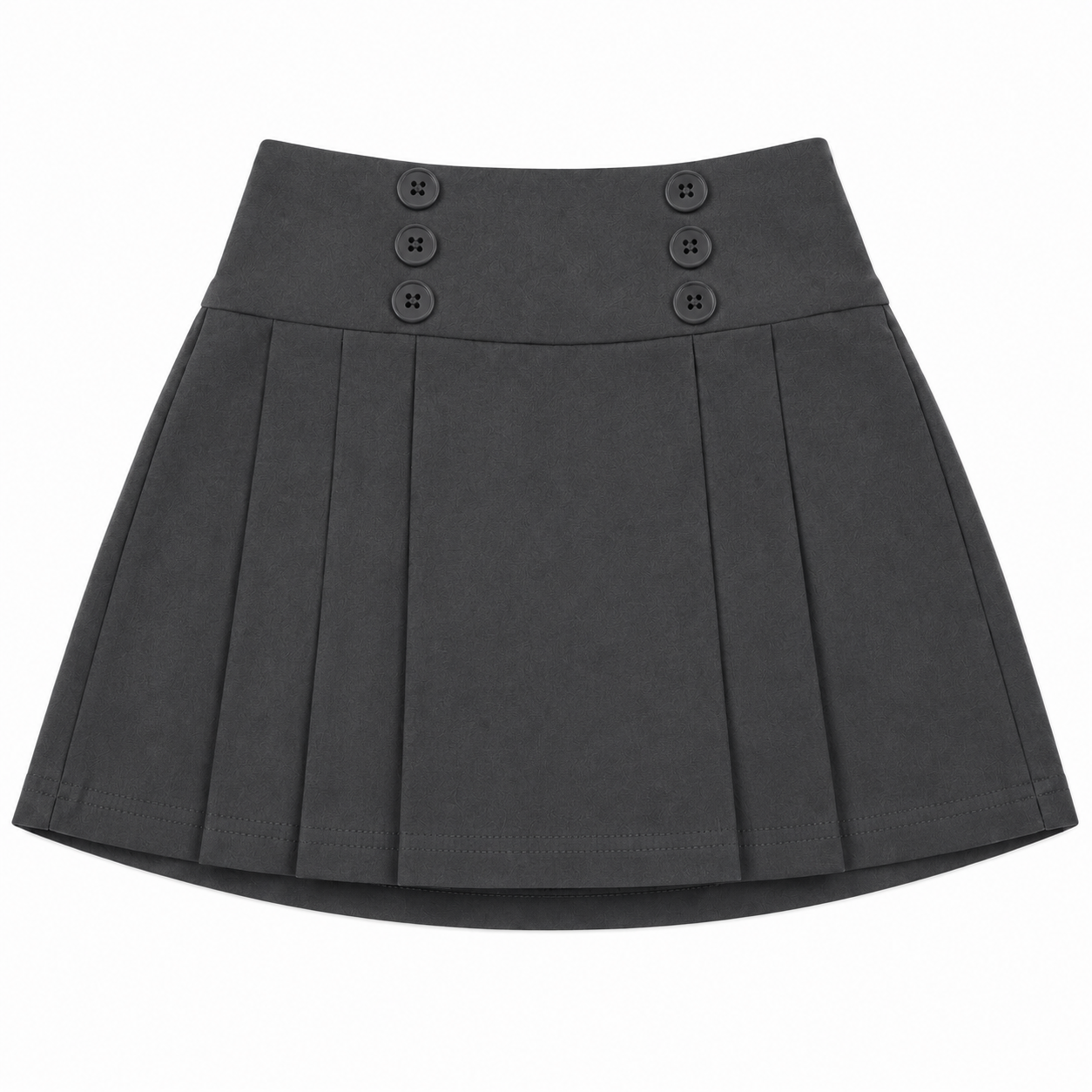 School - Skirt with Elastic (Six Buttons)