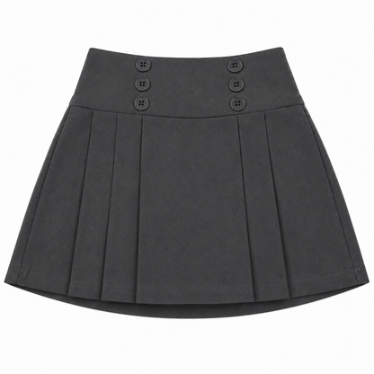 School - Skirt with Elastic (Six Buttons)