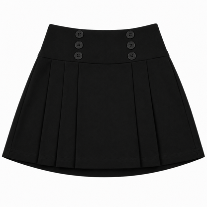 School - Skirt with Elastic (Six Buttons)