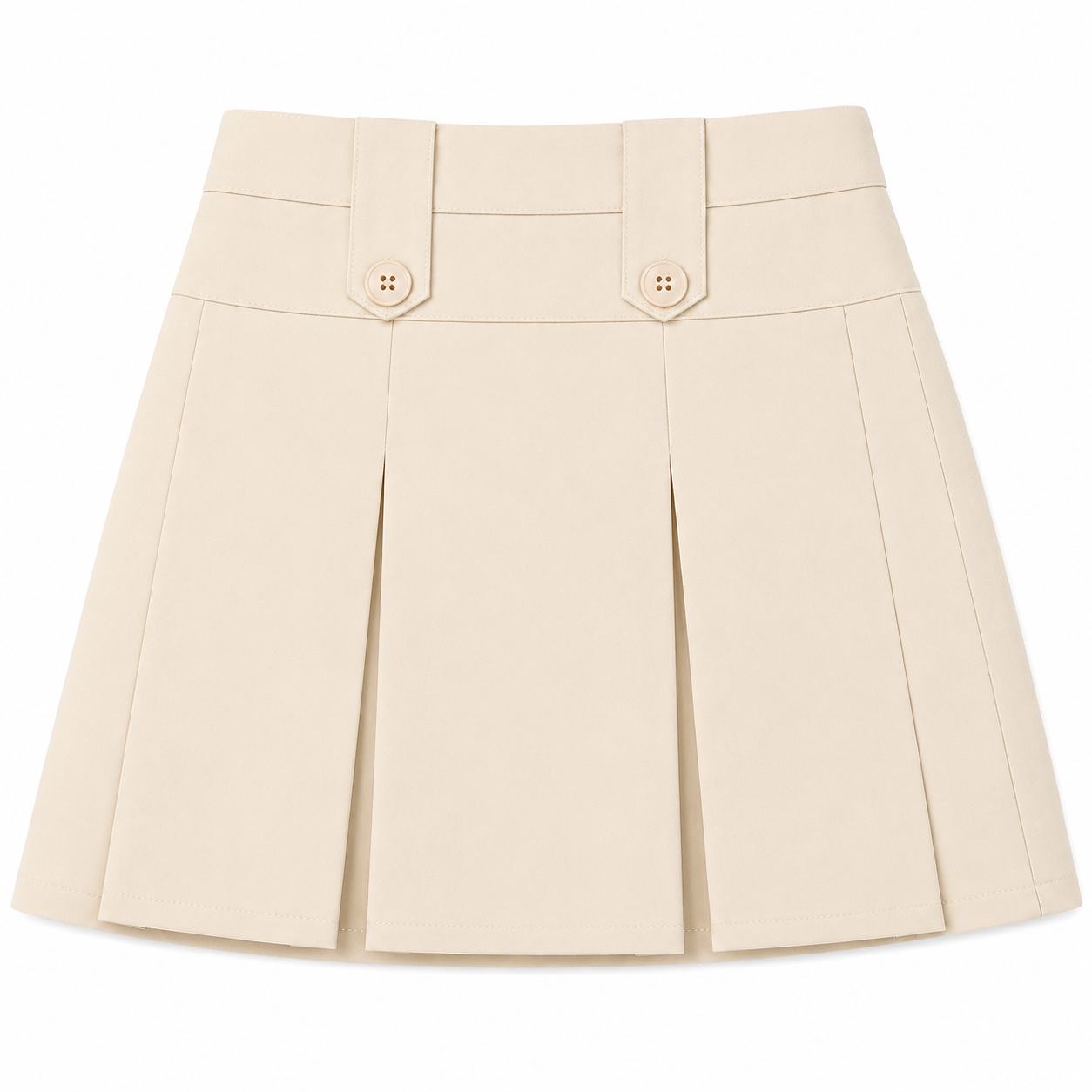 School - Skirt with Elastic (Two Buttons)
