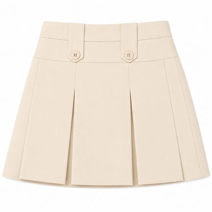 School - Skirt with Elastic (Two Buttons)