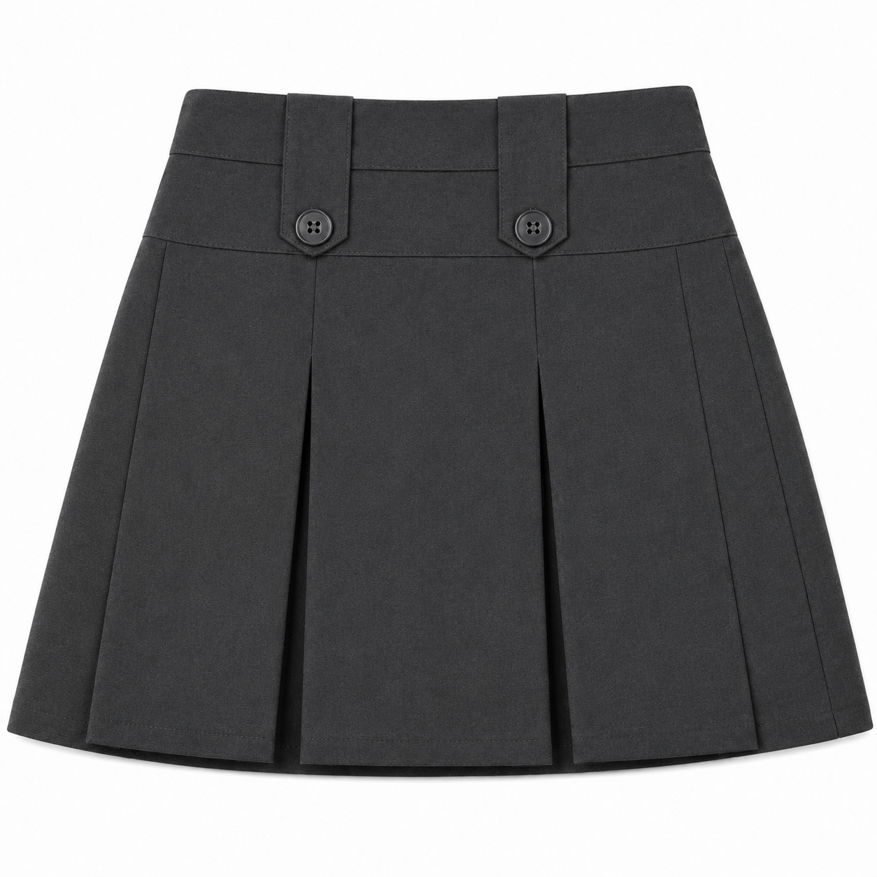 School - Skirt with Elastic (Two Buttons)