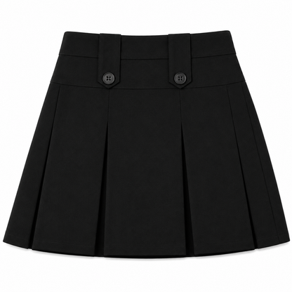 School - Skirt with Elastic (Two Buttons)