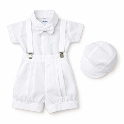 Ropa para Bebé - Set Bautismo para Niño con Tirantes (8576)