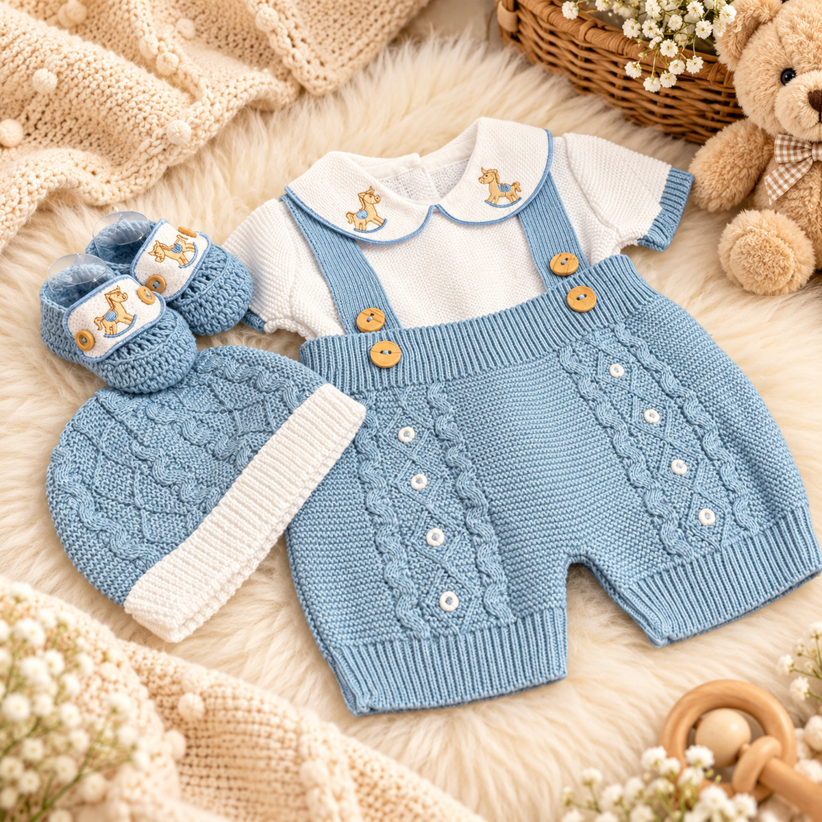 Peto Caballito - Ropa para Bebés - Vestidos Tejidos (Niños)