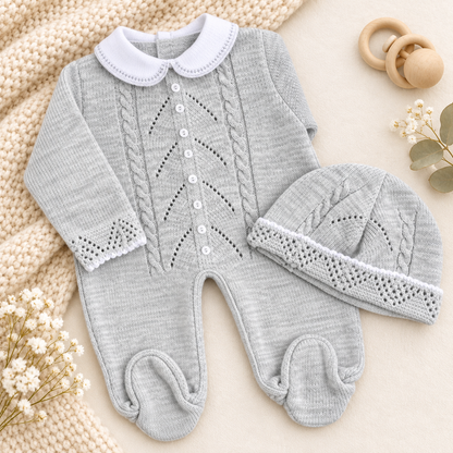 Pélele con Gorro - Ropa para Bebés - Vestidos Tejidos (Niños)