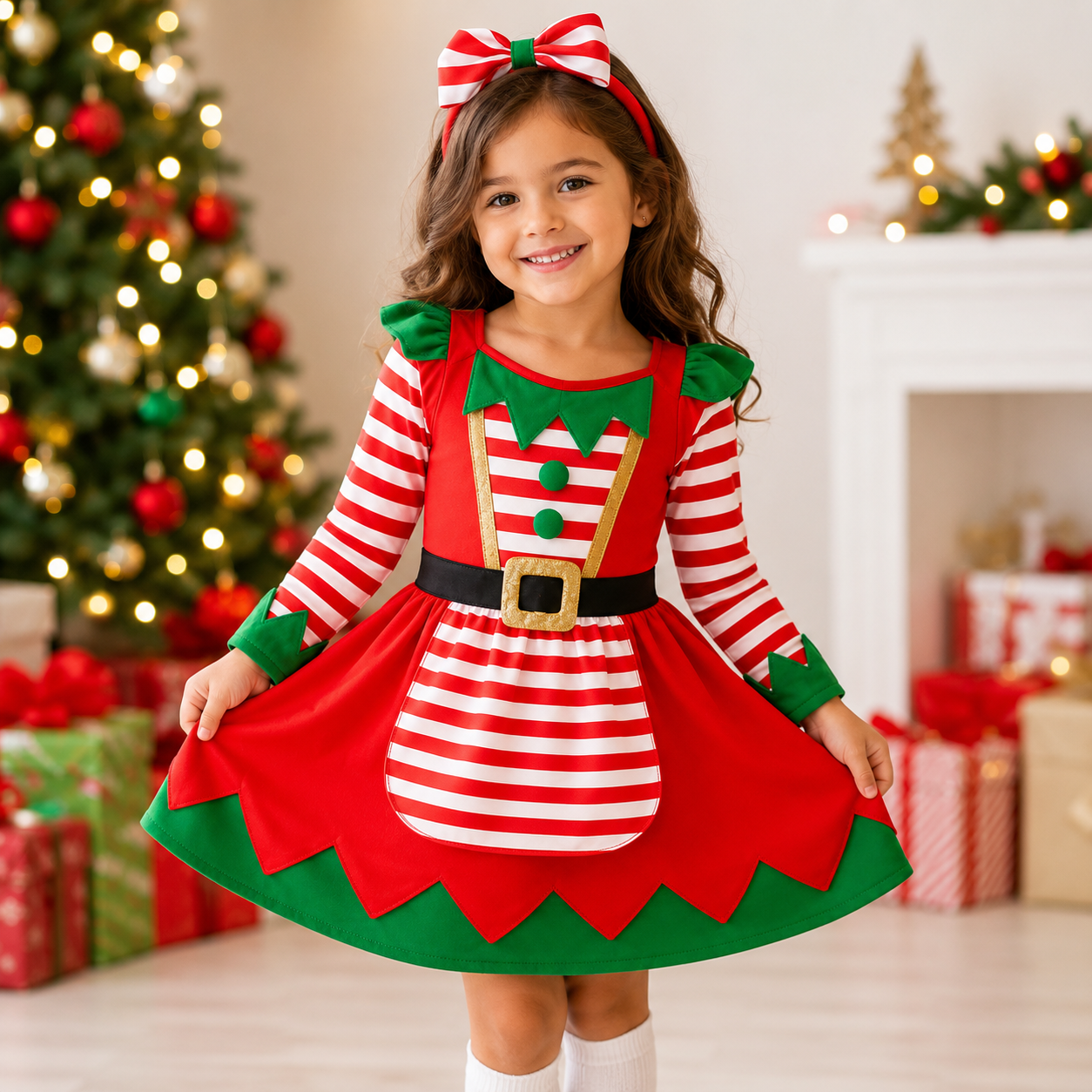 Christmas - Baby Girl Elf with Headband