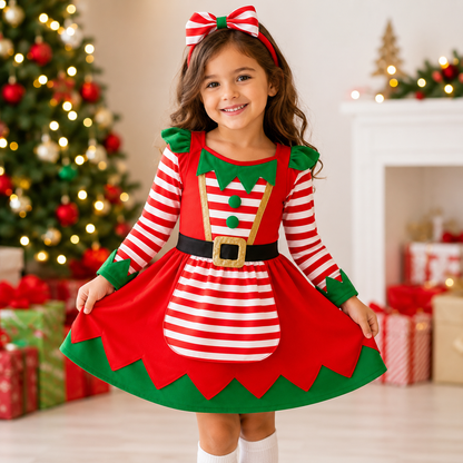 Christmas - Baby Girl Elf with Headband