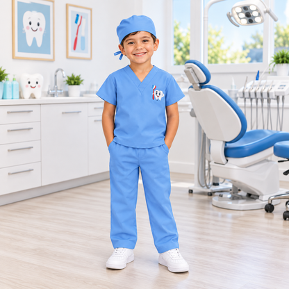 Vestimenta de Dentista Infantil – Azul Celeste