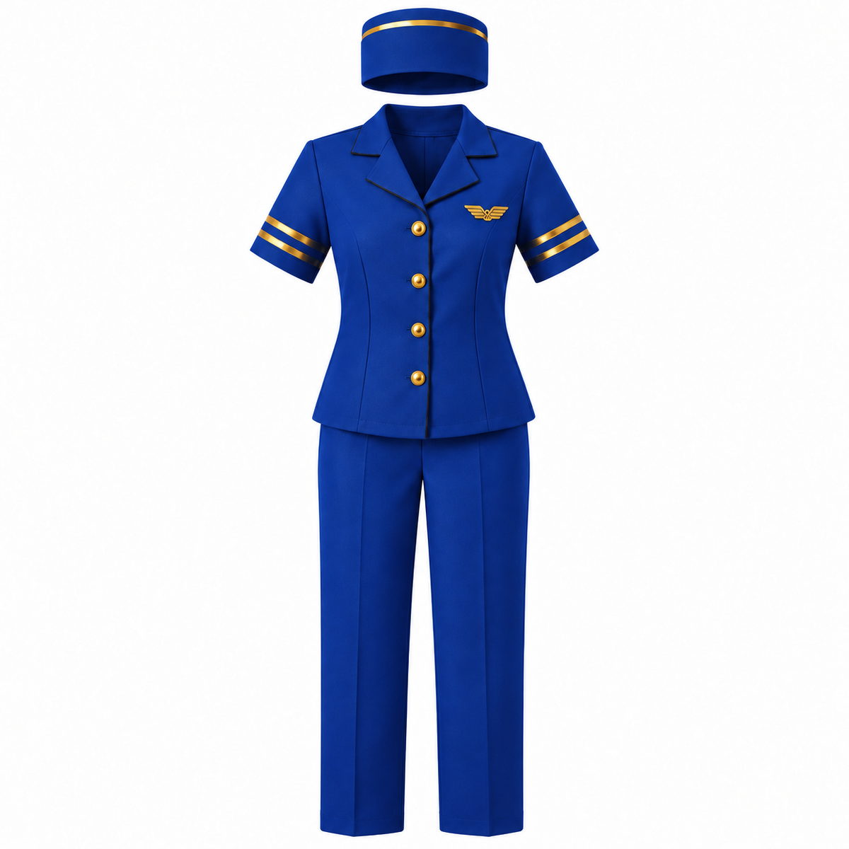 Uniforme Infantil de Azafata – Rojo o Azul Royal
