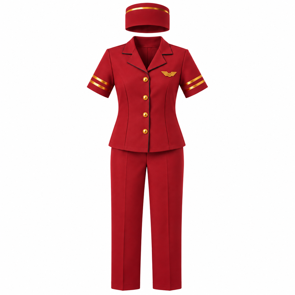 Uniforme Infantil de Azafata – Rojo o Azul Royal