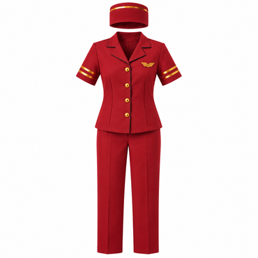 Uniforme Infantil de Azafata – Rojo o Azul Royal