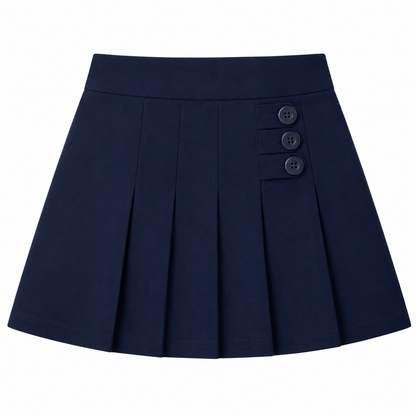 Falda Escolar con Elástico (Tres Botones)