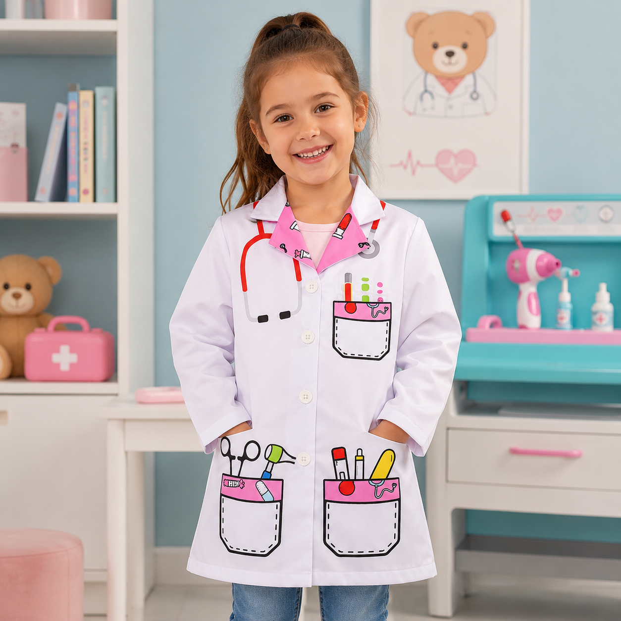 Oficios - Bata de Doctor para Niñas