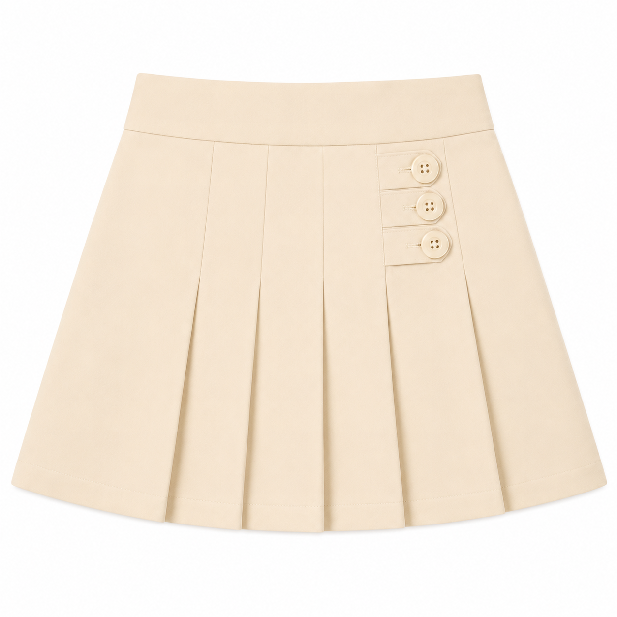 School - Skirt with Elastic (Three buttons)