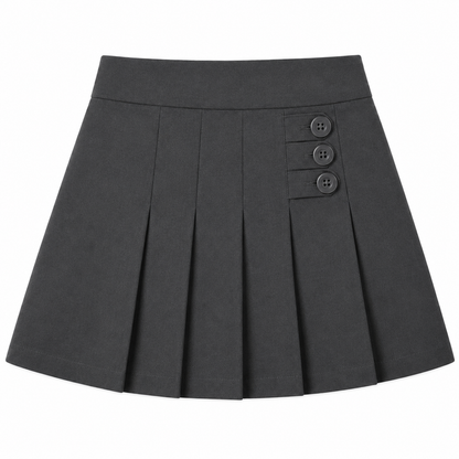 School - Skirt with Elastic (Three buttons)